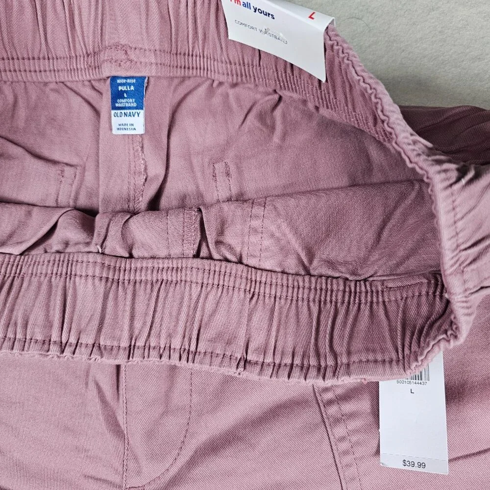 NEW Old Navy Rose Pink Comfort Waistband Ankle Pants Women's – Size Large - Picture 4 of 8